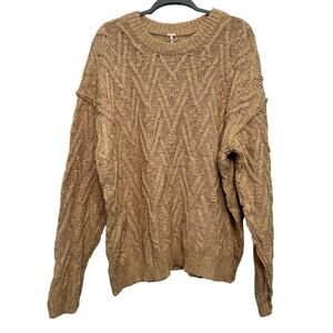 Free People Isle Cable knit tunic sweater. Size large